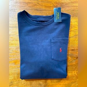 Polo Ralph Lauren Boy’s Navy T-Shirt w/Pocket (XL 18-20)
